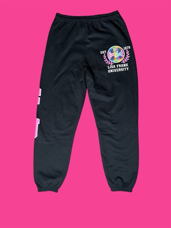 Pants - Custom Joggers with Lisa Frank University Logo and Glitter Abbreviation 🦄🌈